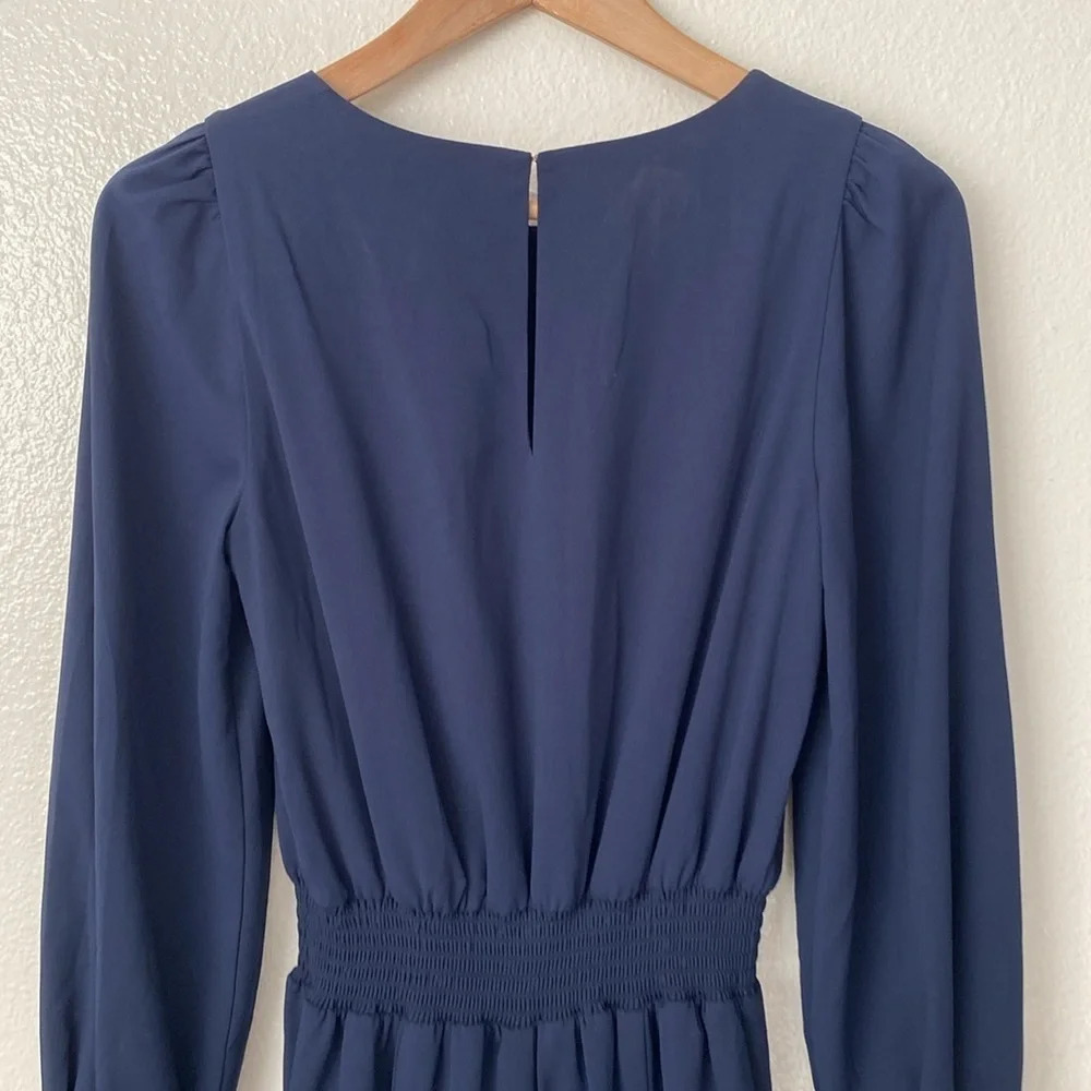 Lilly Pulitzer 2 Lorella Stretch Dress Long Sleeve Knee Length in Navy - Picture 11 of 12